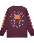 Misery Signals - Flower Power Long Sleeve - Maroon