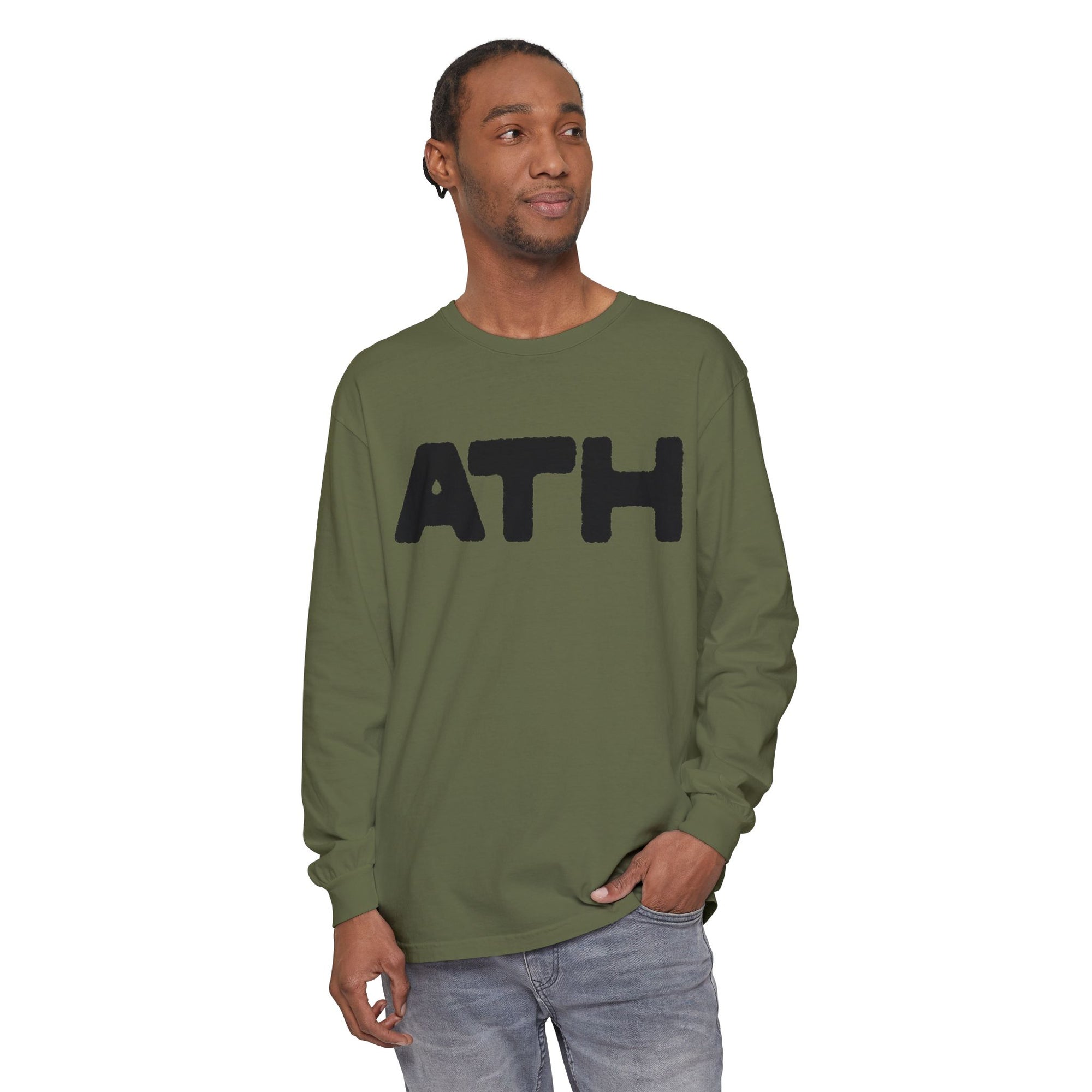 A Thousand Horses - Initial Burst Olive Long Sleeves