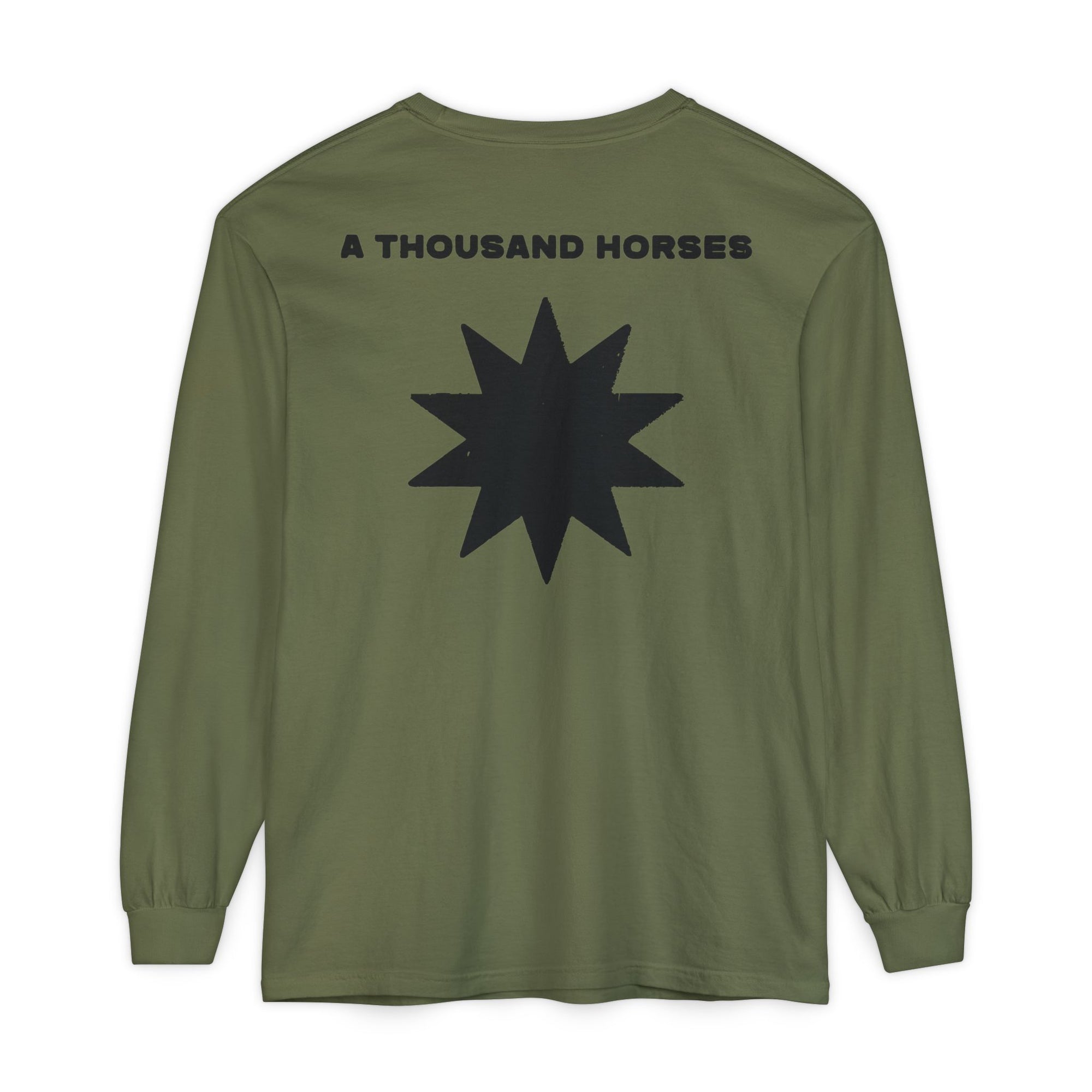 A Thousand Horses - Initial Burst Olive Long Sleeves