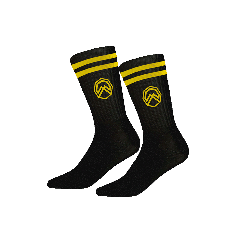 Logo Socks Black Orange