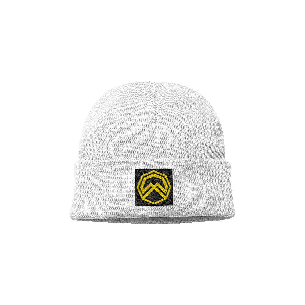 Emblem Beanie White