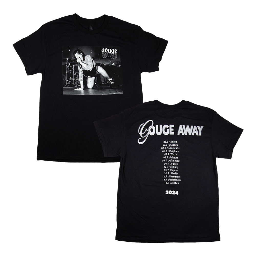 Gouge Away - 2024 UK/EU Tour Tee - Black