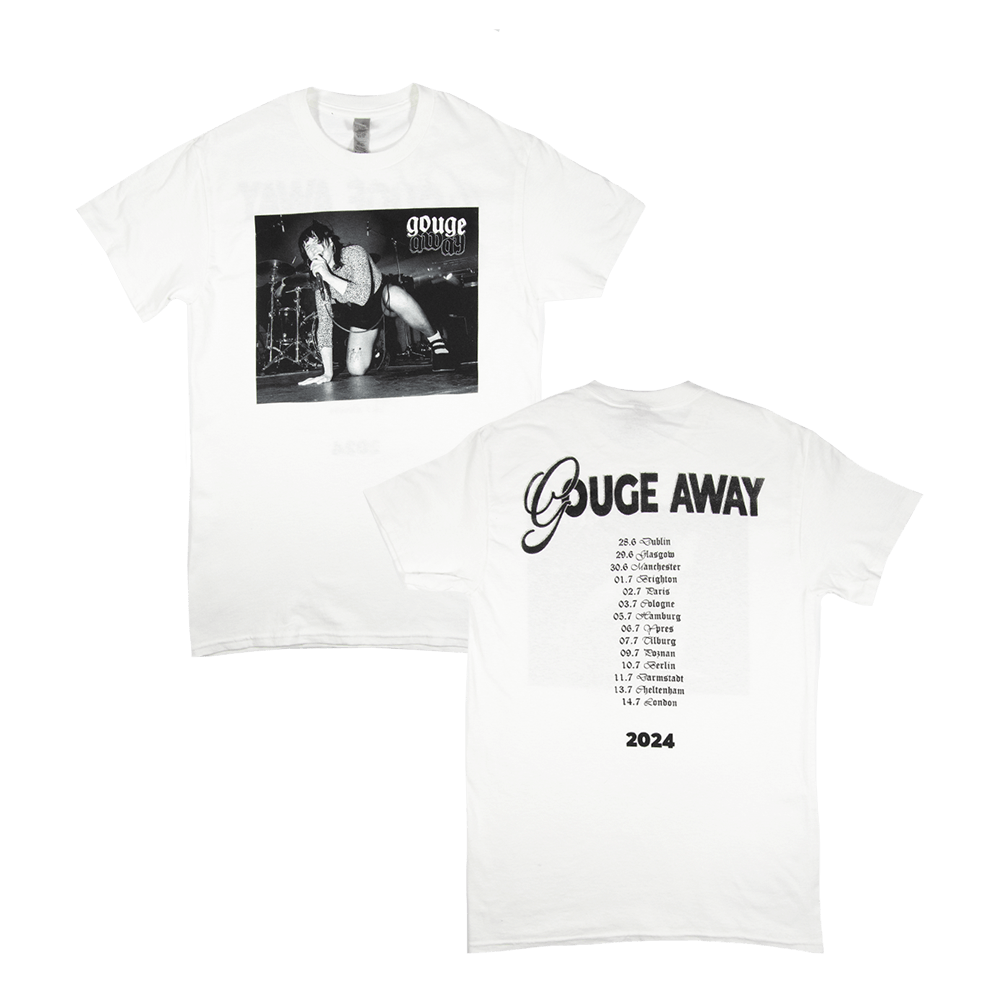 Gouge Away - 2024 UK/EU Tour Tee - White